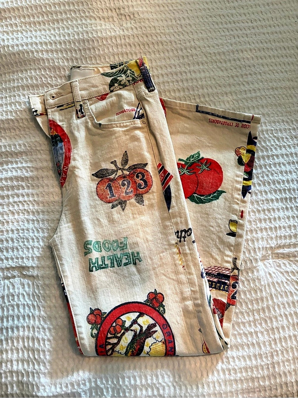 Mother Printed Mid-Rise Pants Waist 25